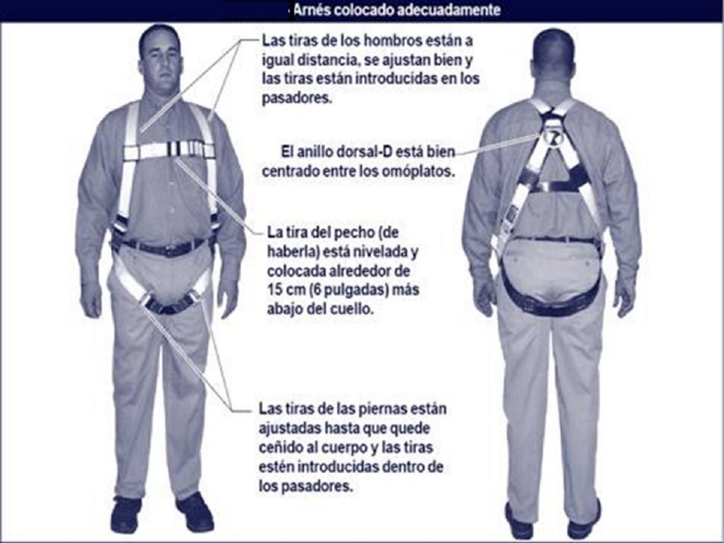 Uso del arnés para sistemas anticaídas